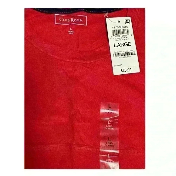 Club Room Men’s Football T-Shirt Created For Macy’s Island Sunset Size L - Picture 7 of 8